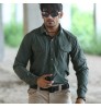 S.archon Tactical Army Men's Shirts Outdoor Casual Long Sleeve Button Up Thin Breathable Hunting Loose Work Multiple Pockets