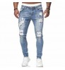 Factory Directly Wholesale Designers Pantalones Blue Jeans Mens Ripped Skinny Stretch Denim Pants Slim Men's Jeans