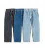 Wholesale custom Japanese style trousers street trend retro wash loose straight-leg men's jeans for men