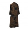 Coats Women Fashion Style Winter Print Long Formal Silk Coats For Ladies Women