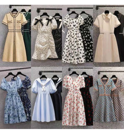 2022 Spring/Summer New Women's Fashion Casual Heavy Industry Sequins Embroidered Short Sleeve Dress