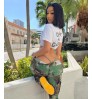 Women Pants C1279 2022 New Amazon Top Sells Fashion Spot Print Women Plus Size Camouflage Cargo Pants