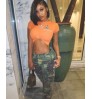 Women Pants C1279 2022 New Amazon Top Sells Fashion Spot Print Women Plus Size Camouflage Cargo Pants