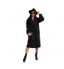 Fall And Winter Woman's Coats Ladies Jackets double cotton solid turn down collar long coats for women