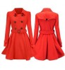 hot sale women's coats Winter Women Stylish Thick Double-breasted Overcoat Ladies Woolen Coat With Belt women's jackets