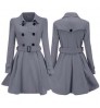 hot sale women's coats Winter Women Stylish Thick Double-breasted Overcoat Ladies Woolen Coat With Belt women's jackets