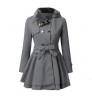 hot sale women's coats Winter Women Stylish Thick Double-breasted Overcoat Ladies Woolen Coat With Belt women's jackets