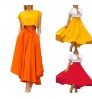 Wholesale Custom Available High Waist Maxi Long Pleats Summer Fashion Knitted Wrap Ruffle Lady Girls Womens Elegant Skirts