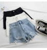 Women's denim shorts 2022 new high-waist shorts women casual loose ladies fashion large size elastic waist wide-leg short jeans