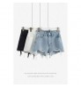 Women's denim shorts 2022 new high-waist shorts women casual loose ladies fashion large size elastic waist wide-leg short jeans