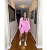 Women fall winter fleece coat blank long sleeve button down bomber letterman Baseball crop varsity PU leather women's jackets
