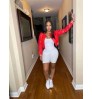 Women fall winter fleece coat blank long sleeve button down bomber letterman Baseball crop varsity PU leather women's jackets