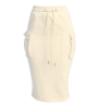 Cotton fabric custom logo high waist jogger cargo women skirt sets two piece outfits midi skirt top sets
