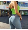 Women's Jeans High Waist Stretch Denim Pants Autumn Winter Blue Retro Washed Elastic Slim Pencil Trousers J0317