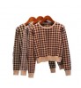 OEM custom fashion jacquard sweater knitwear women's crew-neck heart pattern knit sweater custom lady sweater