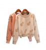 OEM custom fashion jacquard sweater knitwear women's crew-neck heart pattern knit sweater custom lady sweater