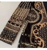 4XL Wholesale 2021 New Fashion Women Suit Deep V neck plus size long blazer jacket with beaded print women's coat
