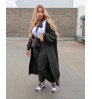 Women's Long Sleeve Casual Open Front Knit Winter Cardigan Plus Size Sweater