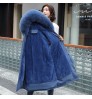 2021 winter women's coats hooded fur collar thick section warm Jackets snow Long Coat