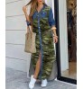 ladies dressesPlus Size Shirt Dress New Long Sleeve Print Split Shirt Loose Chiffon Shirt Dress Women