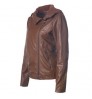 Lapel zipper leather jacket spring and autumn fashion vintage design women's jacket coat shacket