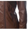 Lapel zipper leather jacket spring and autumn fashion vintage design women's jacket coat shacket