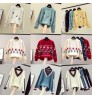 Wholesale women's sweater fashion temperament commuter round neck pullover knitted stitching sweater