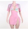 2022 Casual Fashion Dress Solid Color Plus Size Short Sleeve Girls' Tassel Short Dresses Summer Spring Woman Clothing For Women