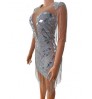 NOVANCE Y2324 Women's Spring Clothing 2022 Elegant Luxury Sequin Tassel Dresses Women Party Sexy Rhinestone Lady Glitter Dress