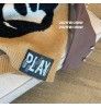 2022 spring new stitching cartoon sweater women's niche design loose lazy wind knitted top trendy