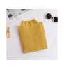 2021 High Quality Slim Elegant Pullover Style, Long Sleeve Half Turtleneck Women Stylish Knitted Ribs Black Sweater/