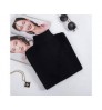 2021 High Quality Slim Elegant Pullover Style, Long Sleeve Half Turtleneck Women Stylish Knitted Ribs Black Sweater/