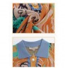 OEM Custom Logo Fashionable Jacquard Ladies Knitwear Pullover Turn Down Collar Knit Jumper Top Women Sweater