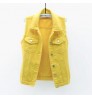 Custom Women's Cowboy Vest Ladies Spring Slim Raw Selvedge Plus Size Short Vests Denim Jeans Motorcycle Jacket
