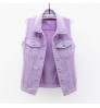 Custom Women's Cowboy Vest Ladies Spring Slim Raw Selvedge Plus Size Short Vests Denim Jeans Motorcycle Jacket