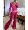 customized Casual Velvet Crop Top Winter Jacket Women Green Pink Zip Up Hoodies Coats Ladies Fashion Skinny Overcoat Streetwear