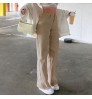 2022 new solid color jeans loose high waist straight pants women's casual trousers