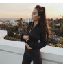 Autumn and Spring European and American street bomber jacket women's high-waist jacket wholesale