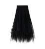 Spring and autumn women's lace irregular solid high waist pleated A-line skirt