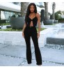 Hot Sell Side Chain Patchwork Denim Jeans Women Flared Trousers High Waist Stretch Slim Ripped Jeans Cargo Pants Street Wear