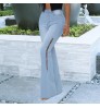 Hot Sell Side Chain Patchwork Denim Jeans Women Flared Trousers High Waist Stretch Slim Ripped Jeans Cargo Pants Street Wear