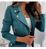 Autumn Winter New Long Sleeve Cowboy Wind Handsome Jacket Women Vintage Brown Color Slim Boyfriend Style Suede Jacket Coat