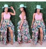10%OFF S-XXL Women's Chiffon Print Patchwork Chiffon Print Patchwork Long Skirts Irregular Floral Skirts