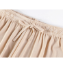 2022 wholesale Korean version loose high waist elastic Ice silk wide leg pants women's summer thin straight pants