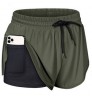 Summer 2 In 1 Athletic Women's Shorts With Pockets Sports Womens Running Gym Short Pants Women's Biker Shorts