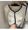 Factory direct autumn new knitted half - turtleneck V neck cardigan sweaters women tops knitted sweater for women's sweaters