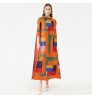 In stock fast delivery 2021 summer fashion best-selling Miyake pleated skirt loose casual large-size long-sleeved print skirt