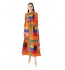 In stock fast delivery 2021 summer fashion best-selling Miyake pleated skirt loose casual large-size long-sleeved print skirt