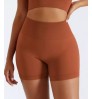 PT404 Custom LOGO Matching Nylon Yoga Workout Short Tights Seamless Gym Biker Women's Shorts