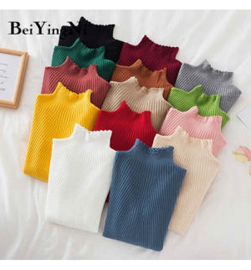 Autumn Winter Sweater for Woman Plain Casual Knitwear Womens Sweaters
